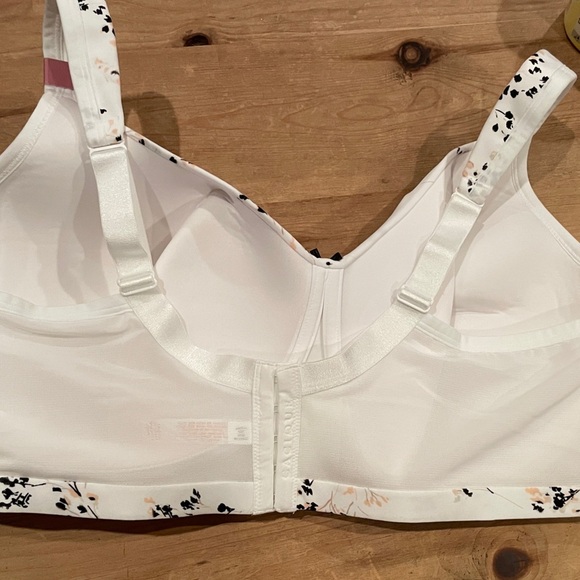 NWT Cacique Lane Bryant White floral lightly lined full coverage no wire bra 50D - Picture 5 of 5